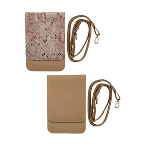 Caseable 2-pack Crossbody Phone Bags Protection Snake/Almond